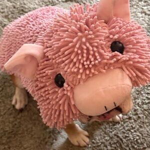 Plush Pink Pig Dog Costume Hoodie - Soft Pet Dress-Up